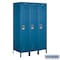Salsbury Industries 1 Tier Metal Locker, 54"Wx78"Hx21"D, 3 Door, Blue, Unassembled 18-51361BL-U - alternate 1